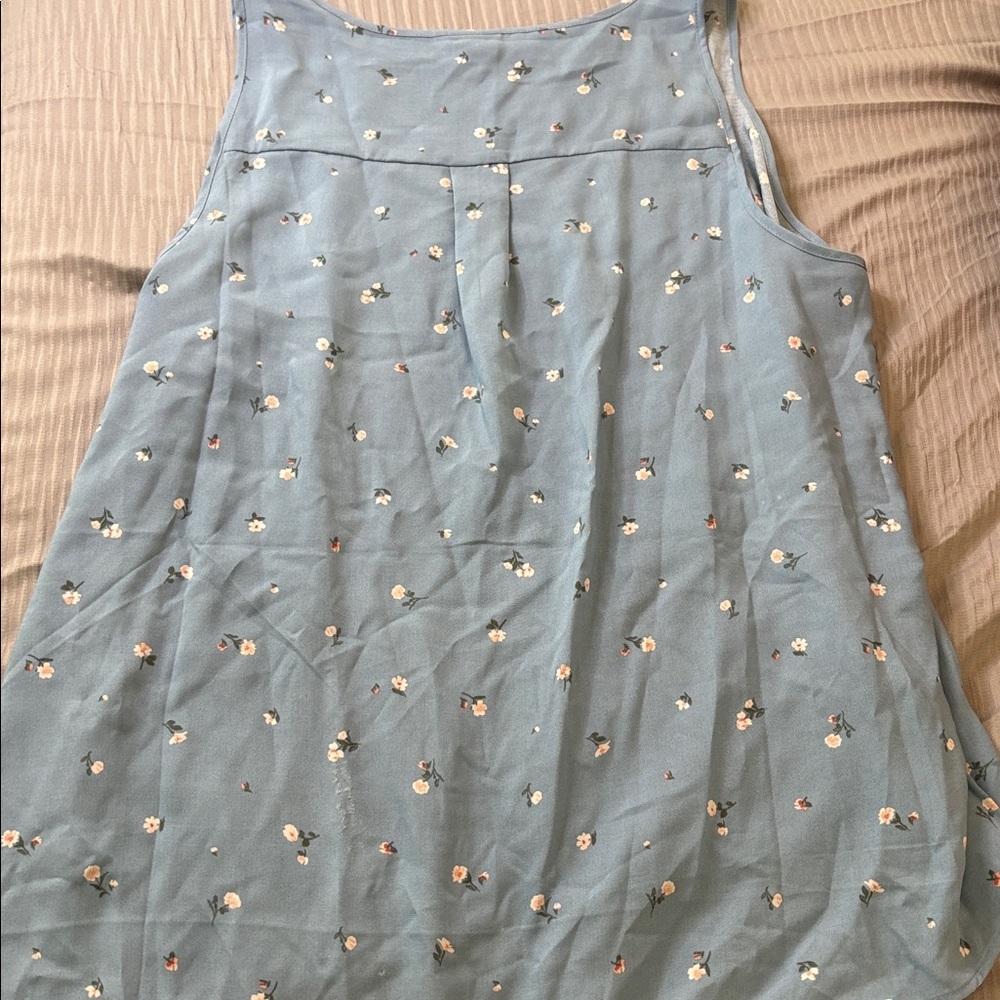 TORRID hi-low challis tank Mia Ditsy Floral Mountain Spring size 1X blue - Picture 6 of 9